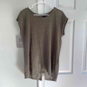 Casual Olive Green Women's Top